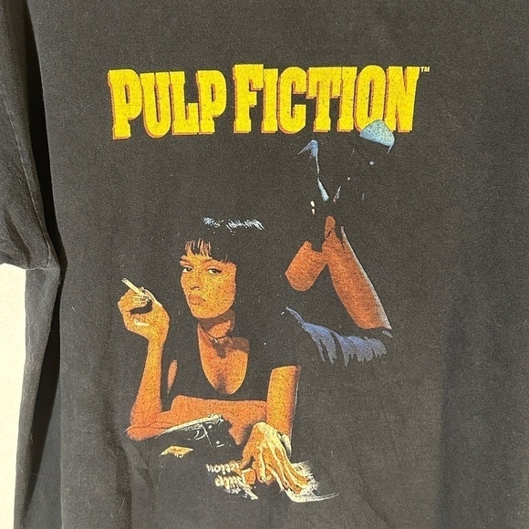 Uma Thurman Pulp Fiction Movie Black Short Sleeve T Shirt Tee - Picture 3 of 7